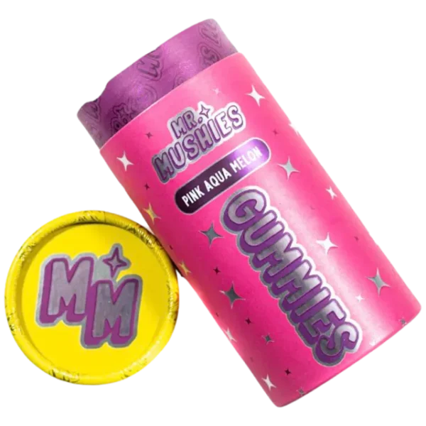 Mr Mushies Pink Aqua Melon Gummies